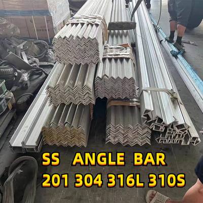 la longitud ASTM A276 201 de los 6m 304 316L el igual desigual L perfila la barra de ángulo de acero inoxidable