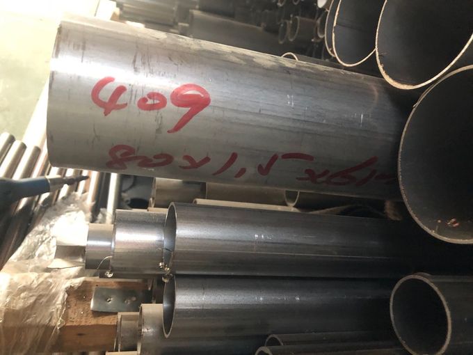 Tipo de la tubería del extractor del acero inoxidable 409, tubo soldado con autógena del acero inoxidable de SUH 409