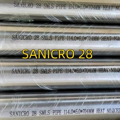 SANICRO 28 UNS N08028/W. Nr. 1.4563 SMLS PIPE Aleación28 Tubos de acero inoxidable 114*5*6000