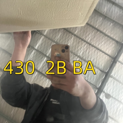 1.2mm 430 BA Hoja de acero inoxidable pulida y placa laminada en frío Hoja SUS 430 SS