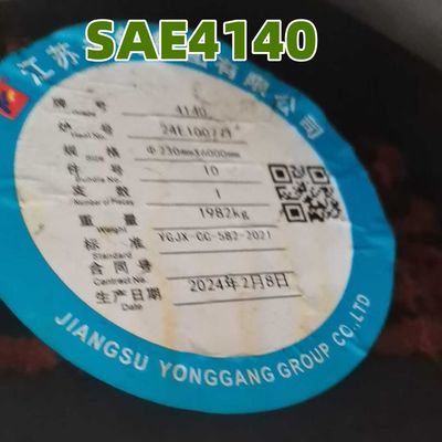 Barra redonda de acero aleado SAE4140 laminado en caliente, OD 200-600mm, SCM440, barra maciza forjada