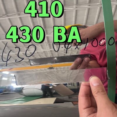 12X17/430/1.4016 AISI 430 Bobina de acero inoxidable laminado en frío 0.4*1000mm Ancho SUS430 Superficie BA