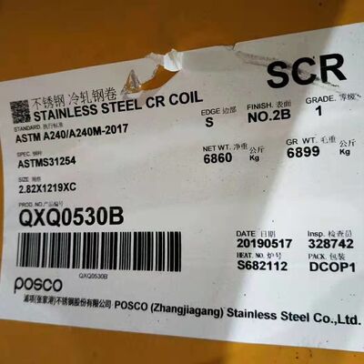 S31254 254 SMO Placa de acero inoxidable laminada en caliente F44 SA240 UNS S31254 Placa 3.0*1219*2438mm