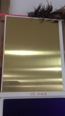 Hoja de acero inoxidable inoxidable del color del espejo del oro del titanio de la hoja de acero 304 del espejo 304 del oro