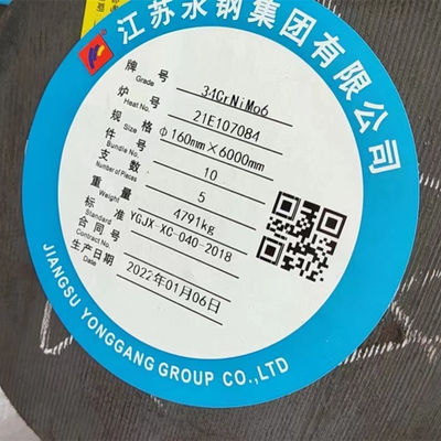 Rodas de barras redondas de acero laminadas en caliente 34CrNiMo6 DIN 1.6582 EN 10083 Rodas de aleación forjada