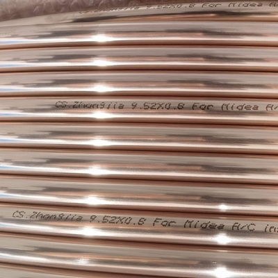 ASTM B280 99,9% Tubo de agua de cobre rojo C11000 Tamaño 9.5 mm 29swg 16 mm 24swg Intercambiador de calor de aire para condensador