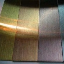0.5*1240x2440mm Acero inoxidable Panel de lámina de espejo liso Ti-oro Placa de espejo