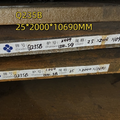 Grasa de la placa de acero al carbono 3-60 mm Q235 S235JR SS400 laminado en caliente para estructura