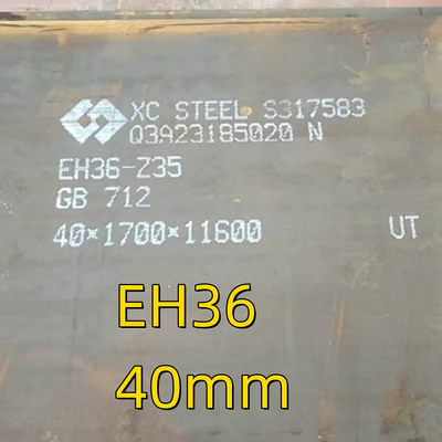 Placa MS de alta resistencia de grado EH36 de acero de envío Tamaño de la placa: 9144mmL x 2438mmW x 16mmT