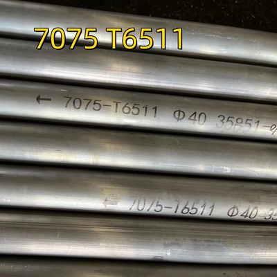 Tratamiento térmico de alta resistencia 7075 T6511 Soild Rod de aleación de aluminio OD40mm para aeronaves