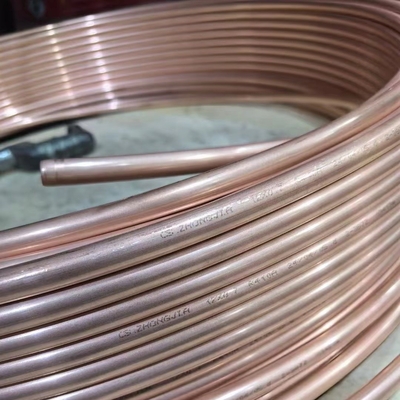 ASTM B280 Cobre puro 99,95% Aire acondicionado Tubo de cobre flexible Tubo de bobina de panqueques de cobre