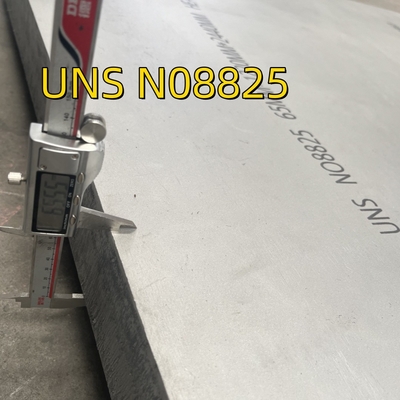 Tamaño de la placa: 4 ′ x 8 ′ x 10 mm de espesor Material de grado Inconel 825 placa de acero de aleación