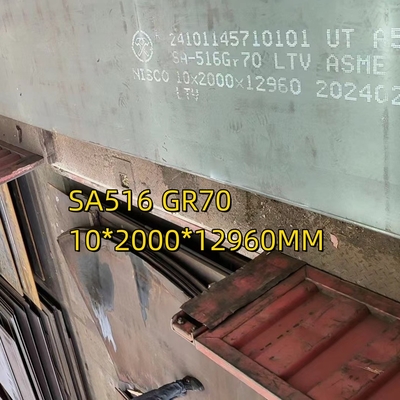 Acero al carbono ASTM A-516 Gr 70 Placa (ancho 6 pies x largo 40 pies) espesor 3/8 IN de acuerdo con la norma EN10204 3.1 Cert
