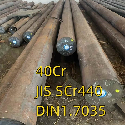 Barras redondas laminadas en caliente 40cr JIS SCr440 DIN 1.7035 Estructura de aleación de acero Barras de acero forjado