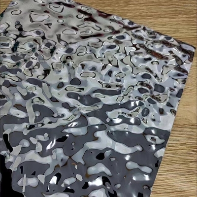 SUS304 Hoja de espejo con efecto de onda 201 304 Panel de panal de panal de miel de acero inoxidable 0.5*1220*3000mm