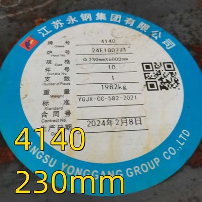 Barra redonda de acero aleado SAE4140 laminado en caliente, OD 200-600mm, SCM440, barra maciza forjada