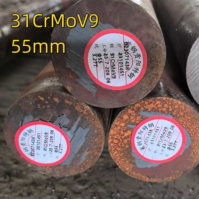 Material de aleación laminada en caliente 31CrMoV9 DIN 1.8519 EN 10085-2001 Barra redonda con diámetro de 75 mm