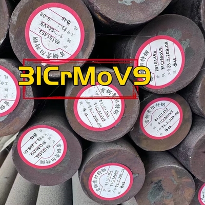 Material de aleación laminada en caliente 31CrMoV9 DIN 1.8519 EN 10085-2001 Barra redonda con diámetro de 75 mm