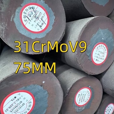 Material de aleación laminada en caliente 31CrMoV9 DIN 1.8519 EN 10085-2001 Barra redonda con diámetro de 75 mm