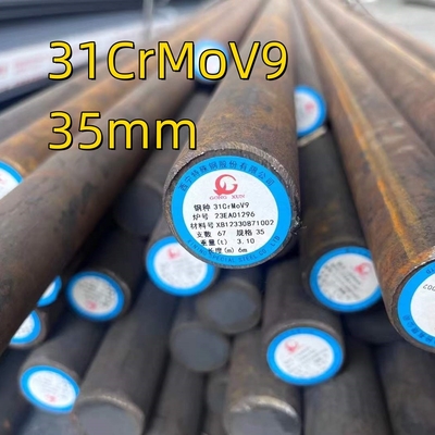 Nitruración de acero D 35mm Material 1.8519 31CrMoV9 Tratamiento térmico y mecanizado de rodillas de acero laminado en caliente