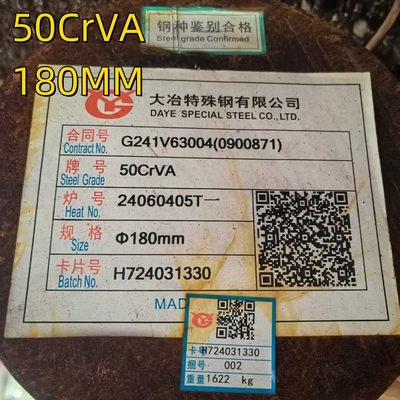 Acero de resorte forjado ASTM AISI 6150 51CRV4 Sup10 50crva Barra redonda de acero de aleación 180MM