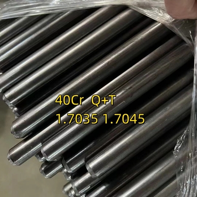 40Cr 1.7035 Q+T 25mm Diámetro 2500mm Largo Barra redonda dibujada en frío Superficie brillante H9 Tolerancia HRC 28-32