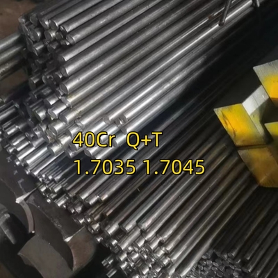 40Cr 1.7035 Q+T 25mm Diámetro 2500mm Largo Barra redonda dibujada en frío Superficie brillante H9 Tolerancia HRC 28-32