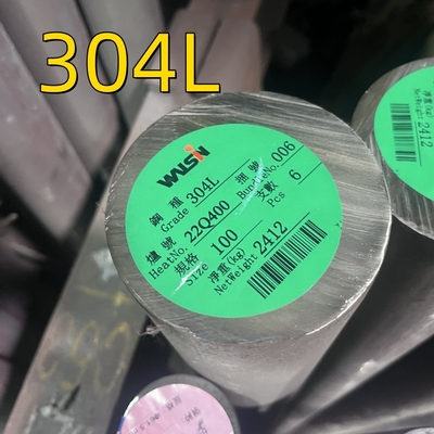 Superficie negra brillante pulida barra redonda de acero inoxidable 304L / SS 304 varilla con longitud personalizada 6M
