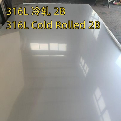 Lámina laminada en frío 316L ASTM A240 AISI316L DIN1.4404 Chapa de acero inoxidable 1.0*2000*3000