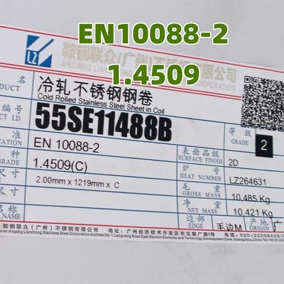 DIN 1.4509 EN10028-1 AISI 441 Hoja de acero inoxidable 1.0*1220*2440MM con certificado 3.1