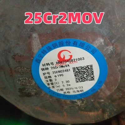 Acero forjado laminado en caliente 25Cr2MoVA Barra redonda de acero aleado 150*6000mm Eje de diámetro múltiple