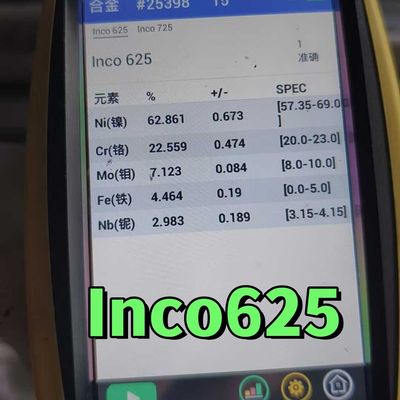 ASTM B166 Inconel 625 UNS N06625 Barra redonda de aleación de níquel de inconel de 80 mm con prueba PMI