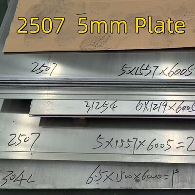S32750  Placa de acero inoxidable súper dúplex 2507 DIN 1.4410 Placa plana de metal 5.0*1500*6000mm