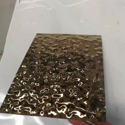 Decoración de la ola de agua SUS304 paneles de acero inoxidable Plata de lámina espejo pulido