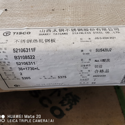 30Cr13/ EN 1.4028 / DIN X30Cr13 / JIS SUS 420J2 Placas de acero inoxidable para instrumentos quirúrgicos