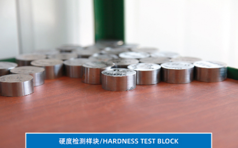 Hardness test block 34CrNiMo6+QT estructura de aleación barra de acero rodado OD 55mm 6M longitud 9