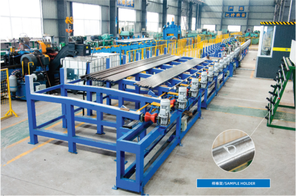 Ultrasonic automatic flaw detection system 34CrNiMo6+QT estructura de aleación barra de acero rodado OD 55mm 6M longitud 15