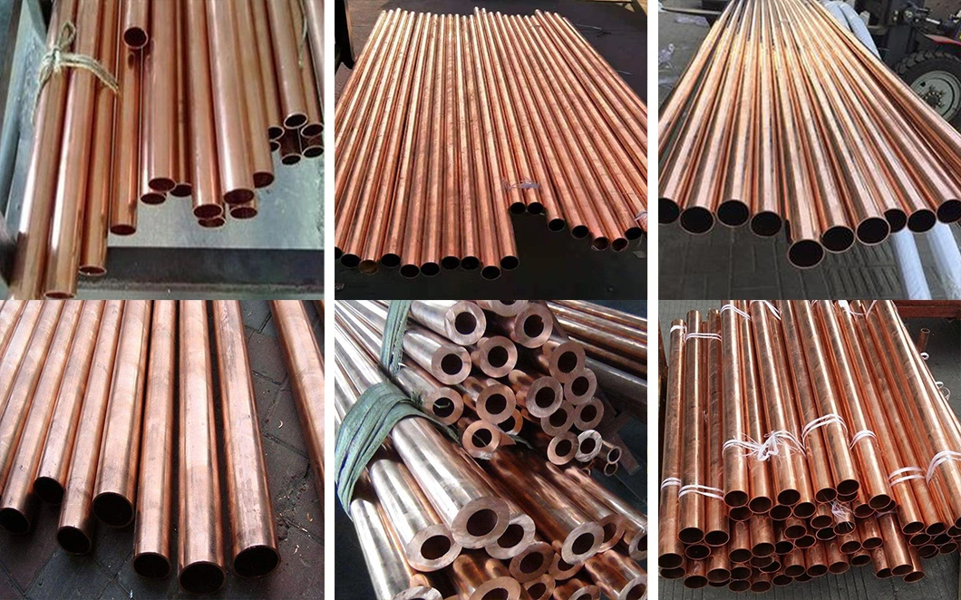 ASTM B280 99,9% Tubo de agua de cobre rojo C11000 Tamaño 9.5 mm 29swg 16 mm 24swg Intercambiador de calor de aire para condensador 1